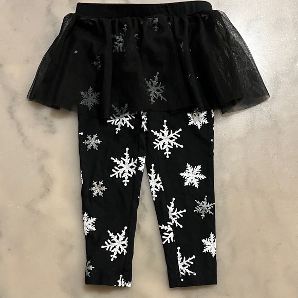 Carter's Black Snowflake Tutu Leggings - Picture 1 of 5
